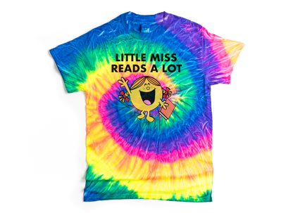 Little Miss Reads A Lot Tie-Dye Short Sleeve T-shirt