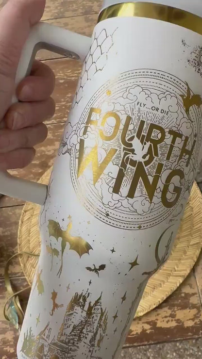 In My Onyx Storm Era Engraved Fourth Wing Merch Tumbler