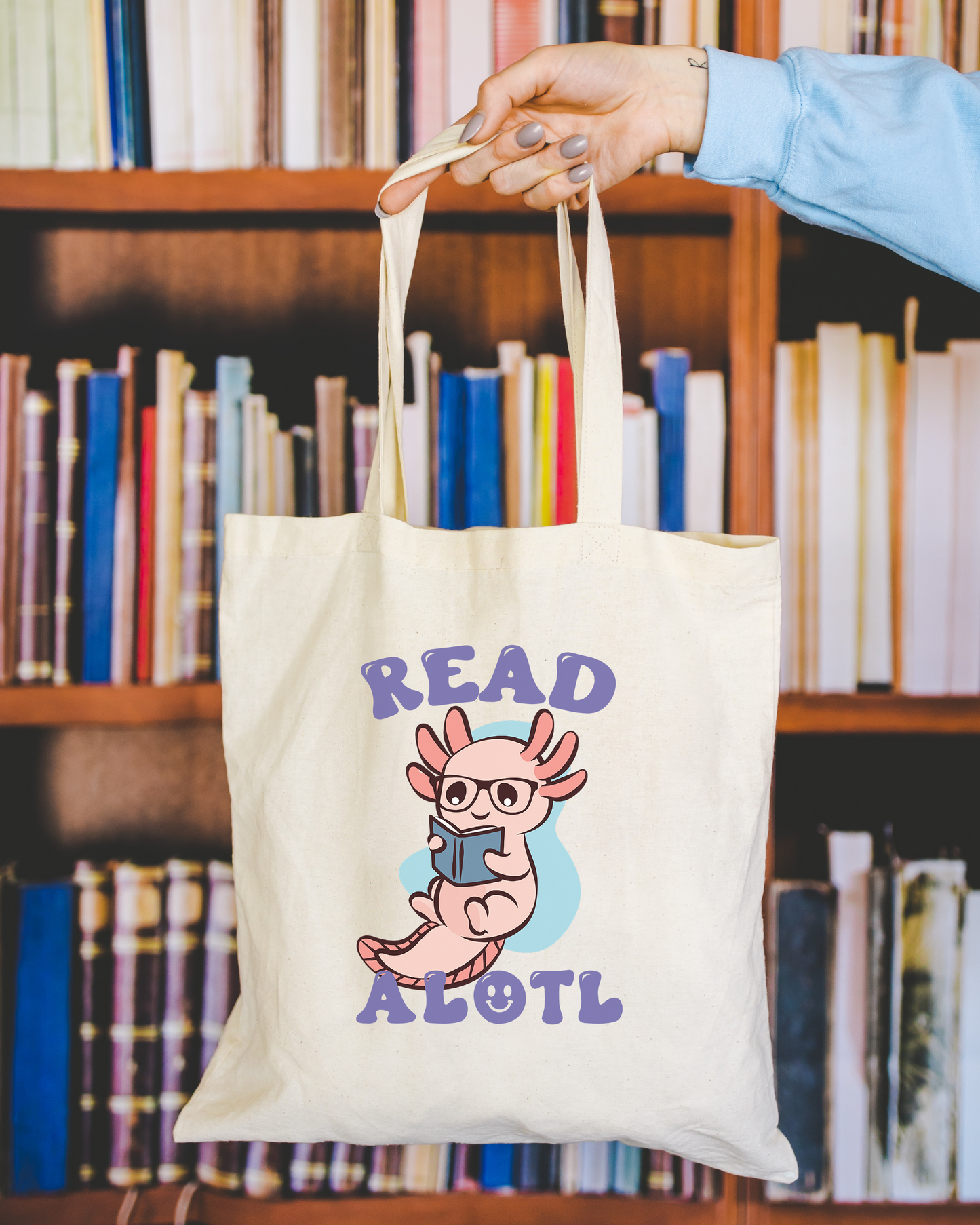Read Alotl Cute Axolotl Amphibian Tote Bag