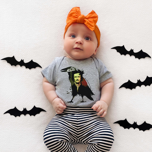 Poe's Raven You Will Sleep Nevermore Halloween Baby Onesie©