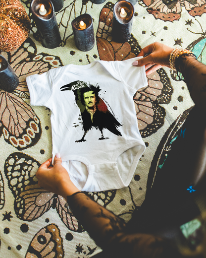 Poe's Raven You Will Sleep Nevermore Halloween Baby Onesie©