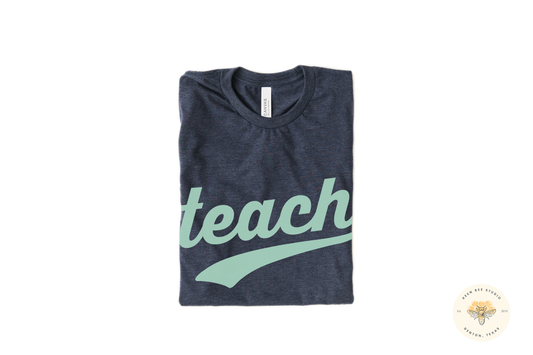 Retro Swoosh Teach Short Sleeve Teacher T-shirt