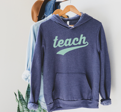 Retro Swoosh Teach Teacher Hoodie Sweatshirt