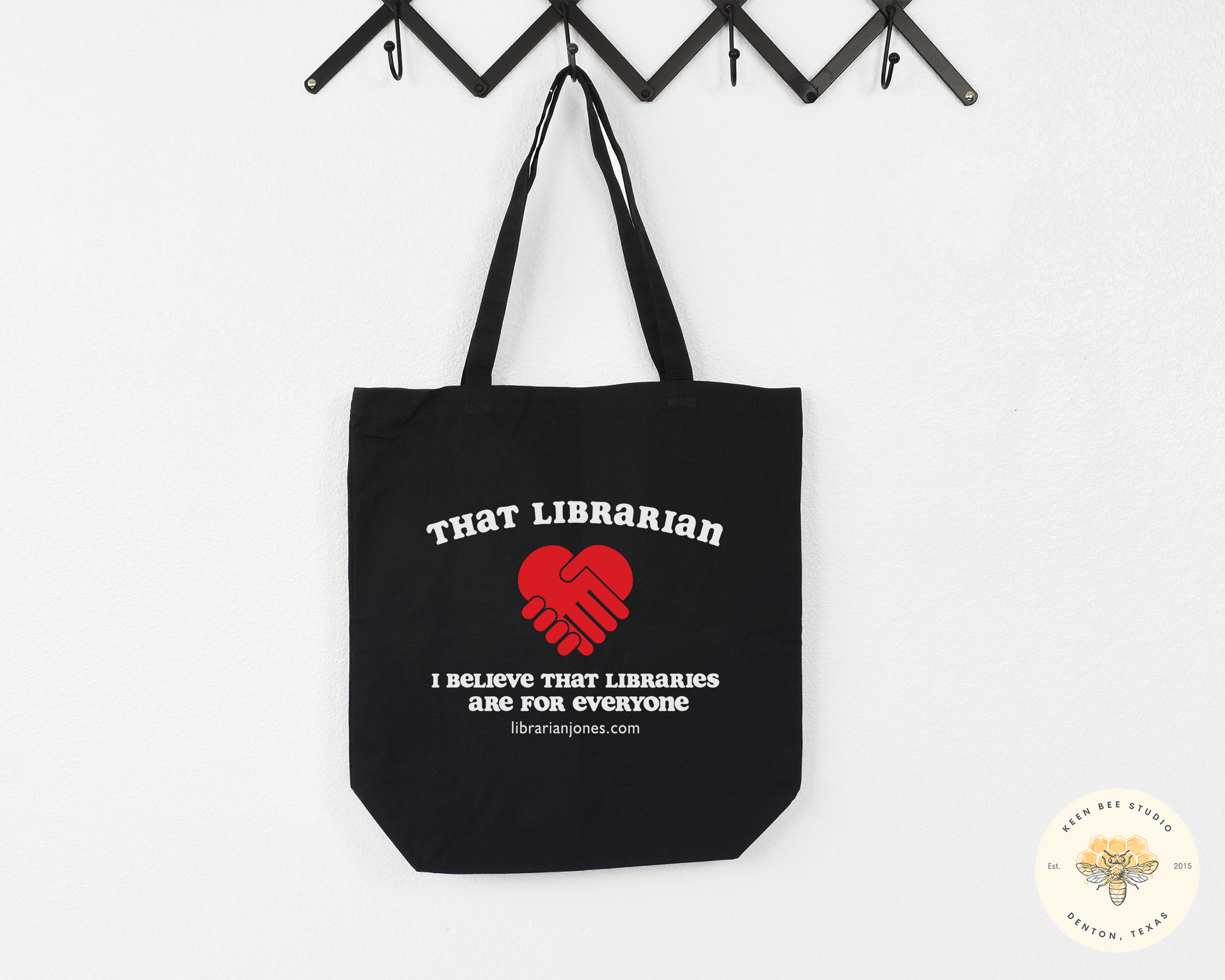 That Librarian Book Tote Bag - Black