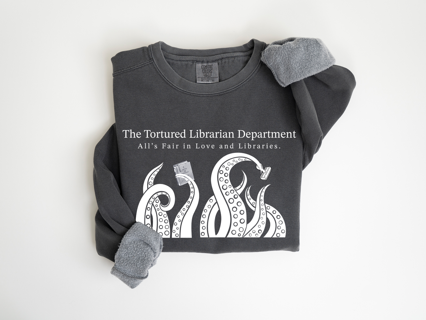Tortured Librarian's Department Unisex Pigment Dyed Librarian Sweatshirt