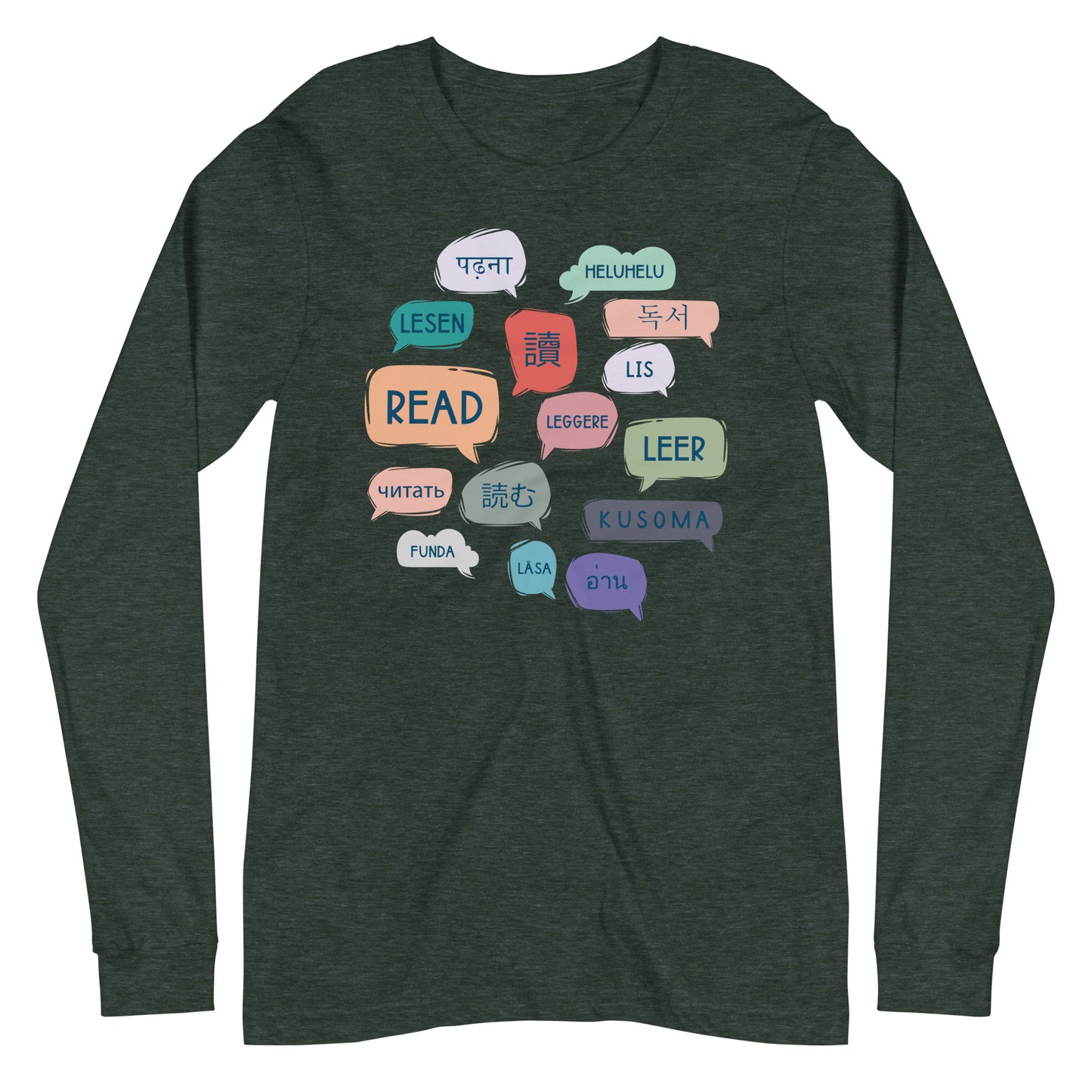 Read Languages Librarian Unisex Long Sleeve Tee