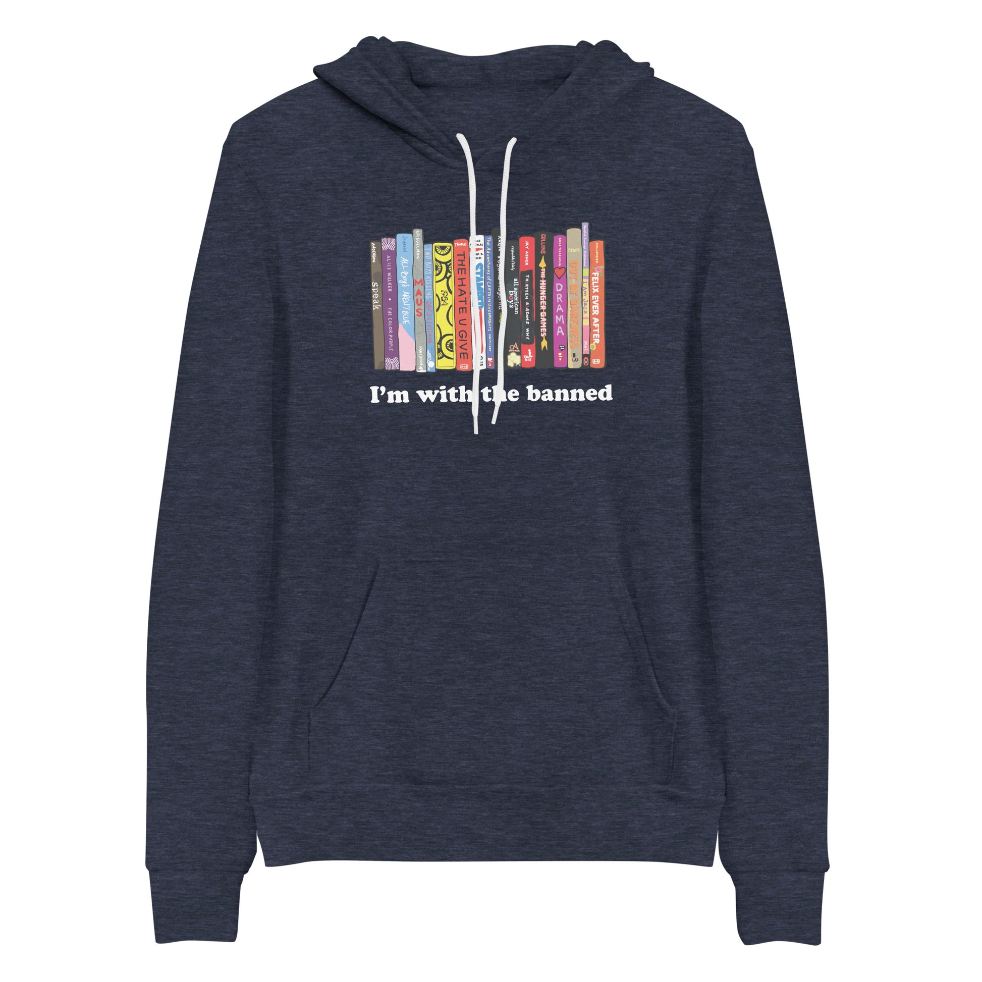 I'm With the Banned Books Librarian Sweatshirt - Heather Navy