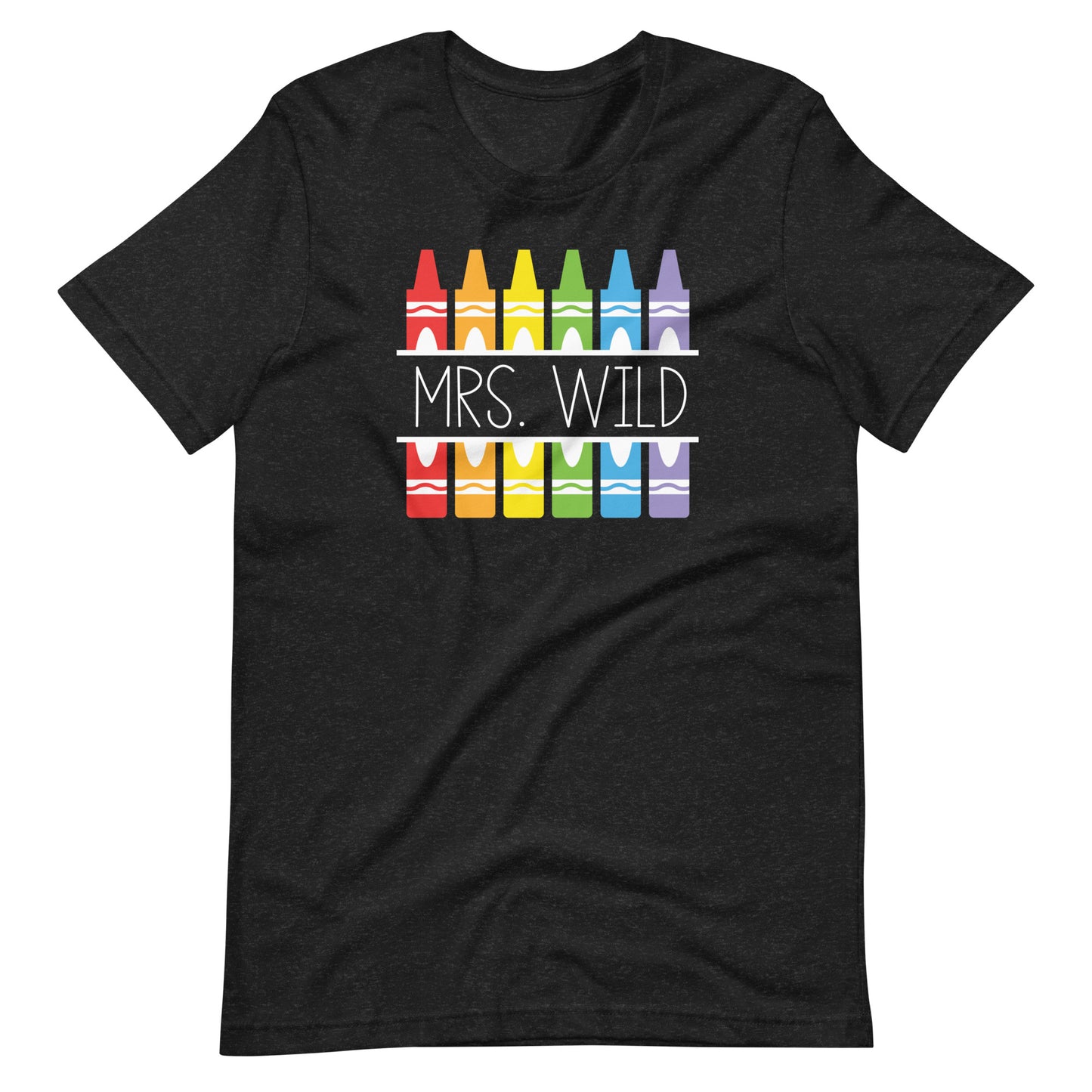Customizable Crayon Teacher Name Unisex t-shirt
