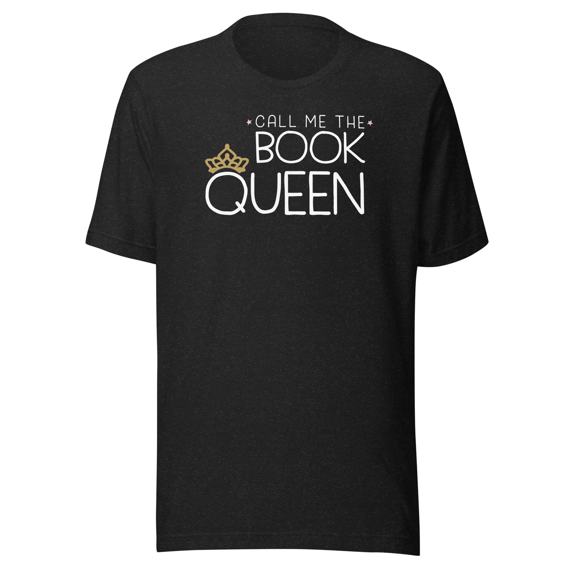Book Queen Librarian T-Shirt - Rule Your Literary Kingdom! - Black