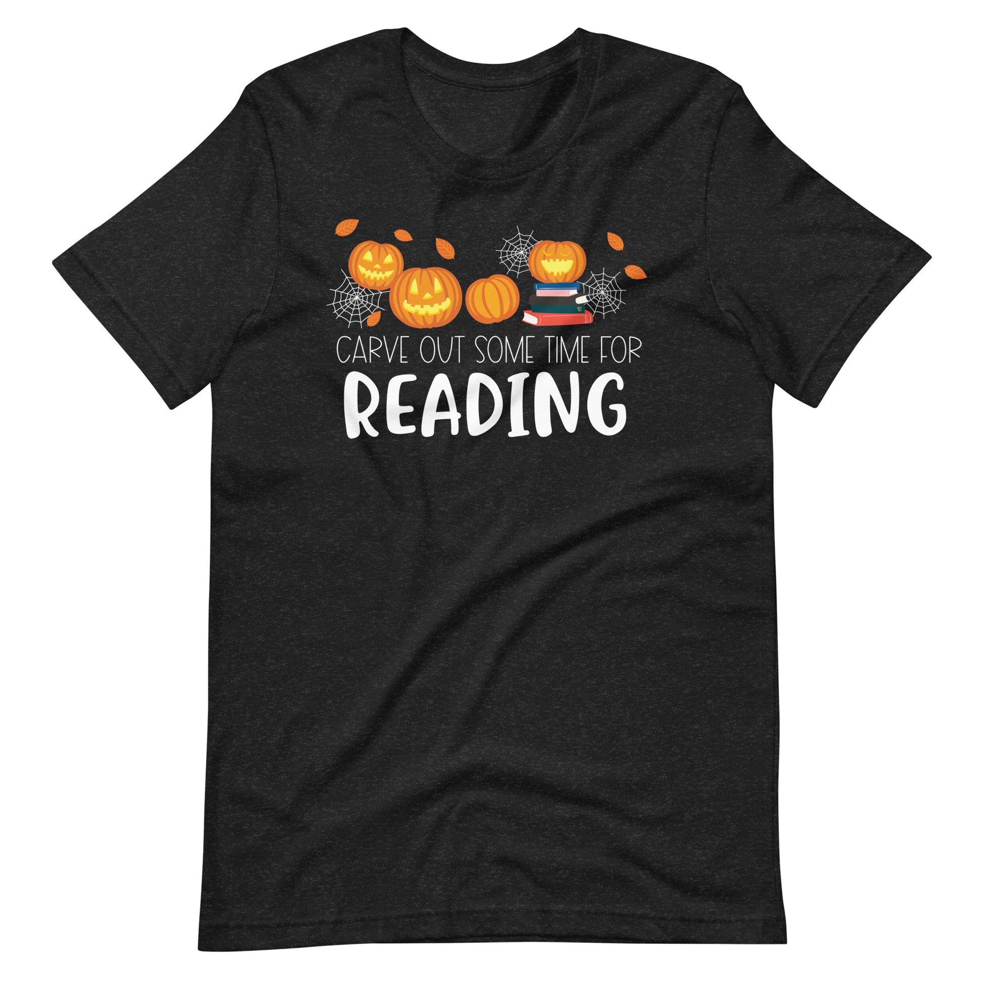 Carve Out Some Time - Reading Librarian Halloween Shirt - Black