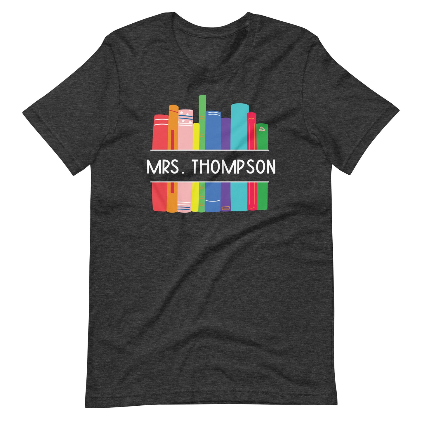 Customizable Books Stacked Librarian Name Unisex t-shirt