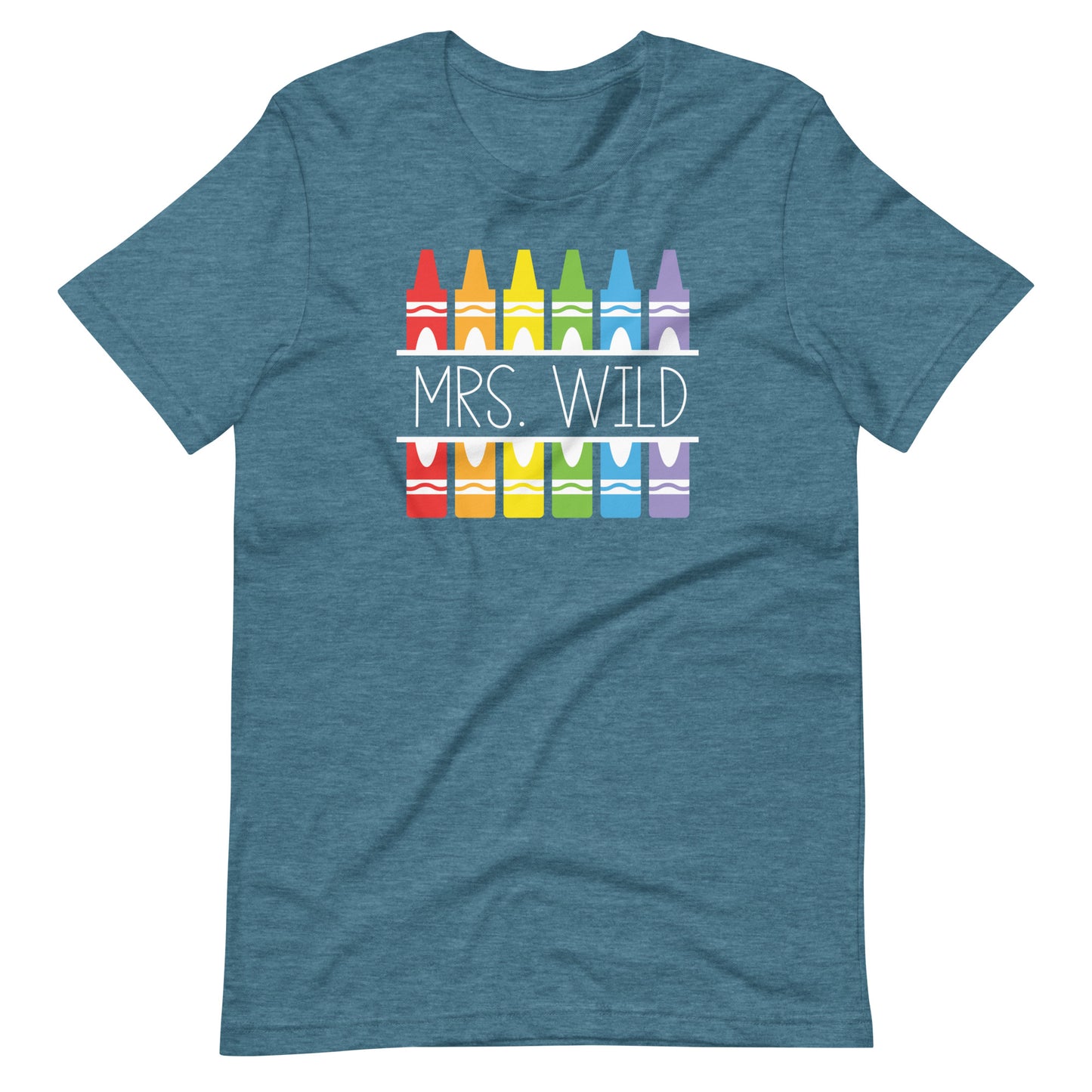 Customizable Crayon Teacher Name Unisex t-shirt