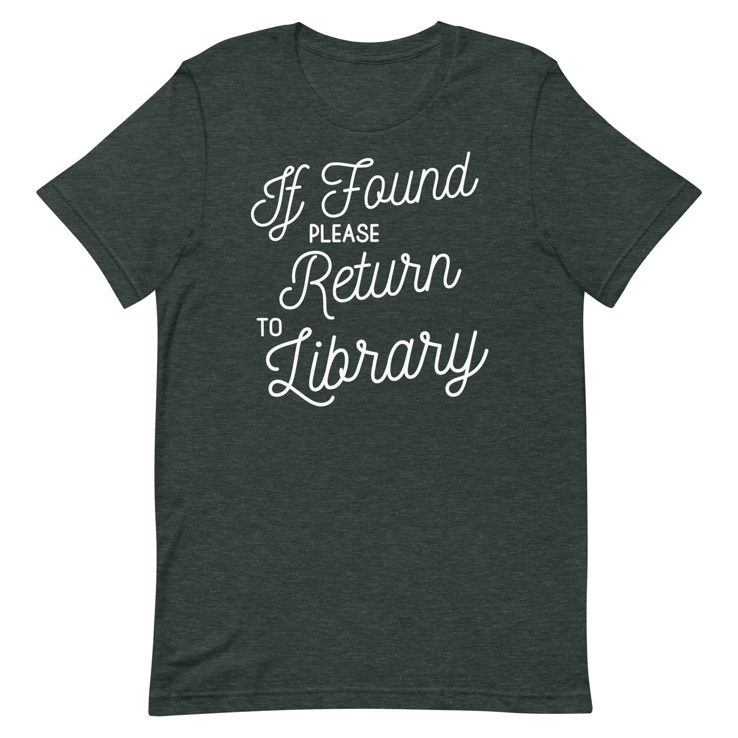 If Found Please Return to Library Short Sleeve T-shirt