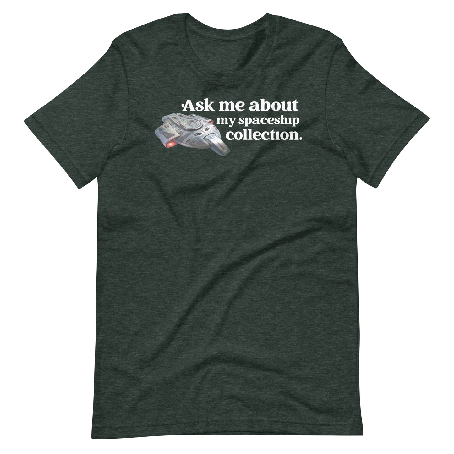 Ask Me About My Spaceship Collection Short Sleeve Unisex t-shirt