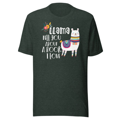 LLama Tell You About a Book I Love Short Sleeve T-shirt