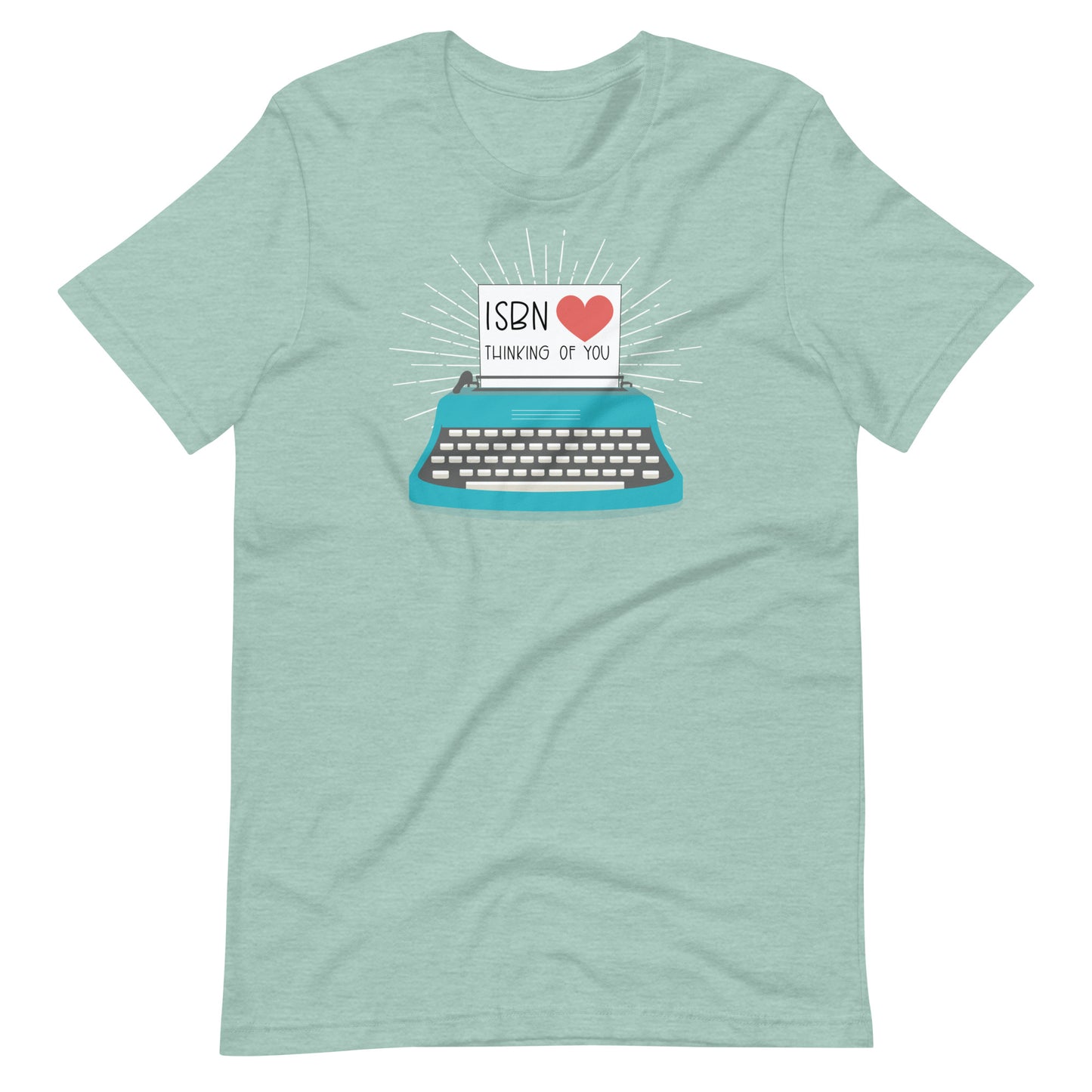 ISBN Thinking of You Valentine's Day Librarian Short Sleeve T-shirt