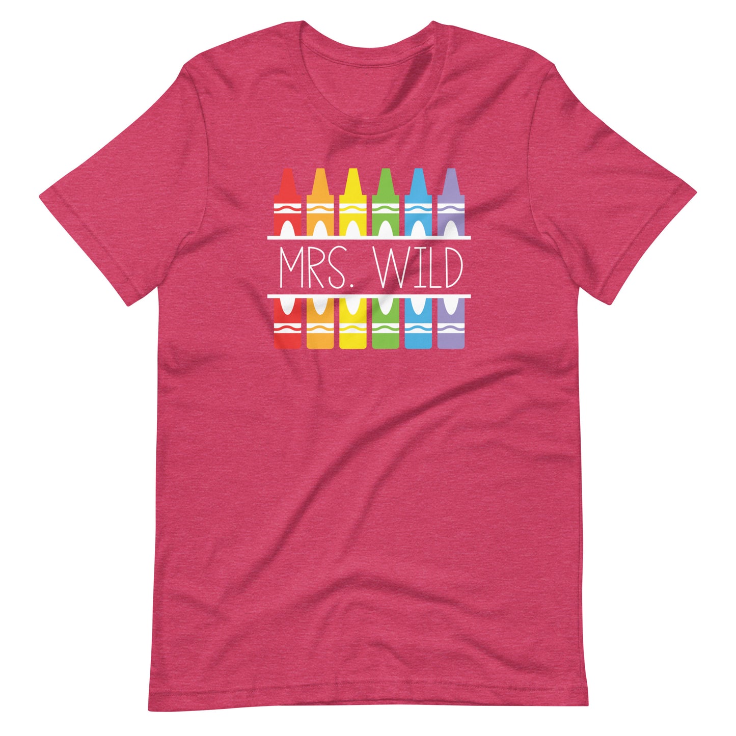 Customizable Crayon Teacher Name Unisex t-shirt