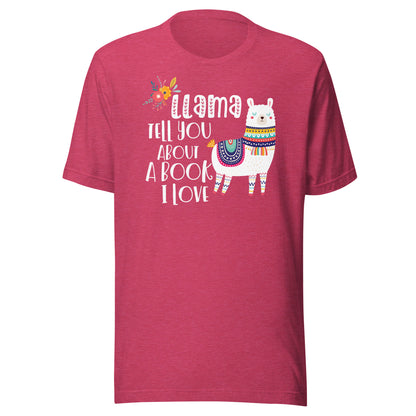 LLama Tell You About a Book I Love Short Sleeve T-shirt