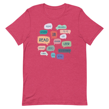 Raspberry Read Languages Librarian T-shirt
