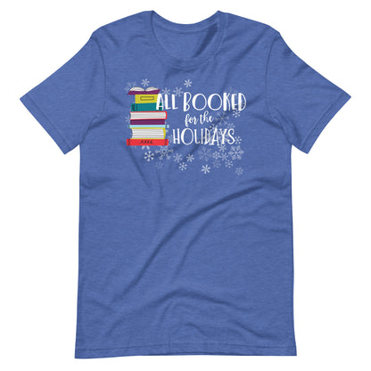 All Booked For the Holidays Christmas Short Sleeve T-shirt
