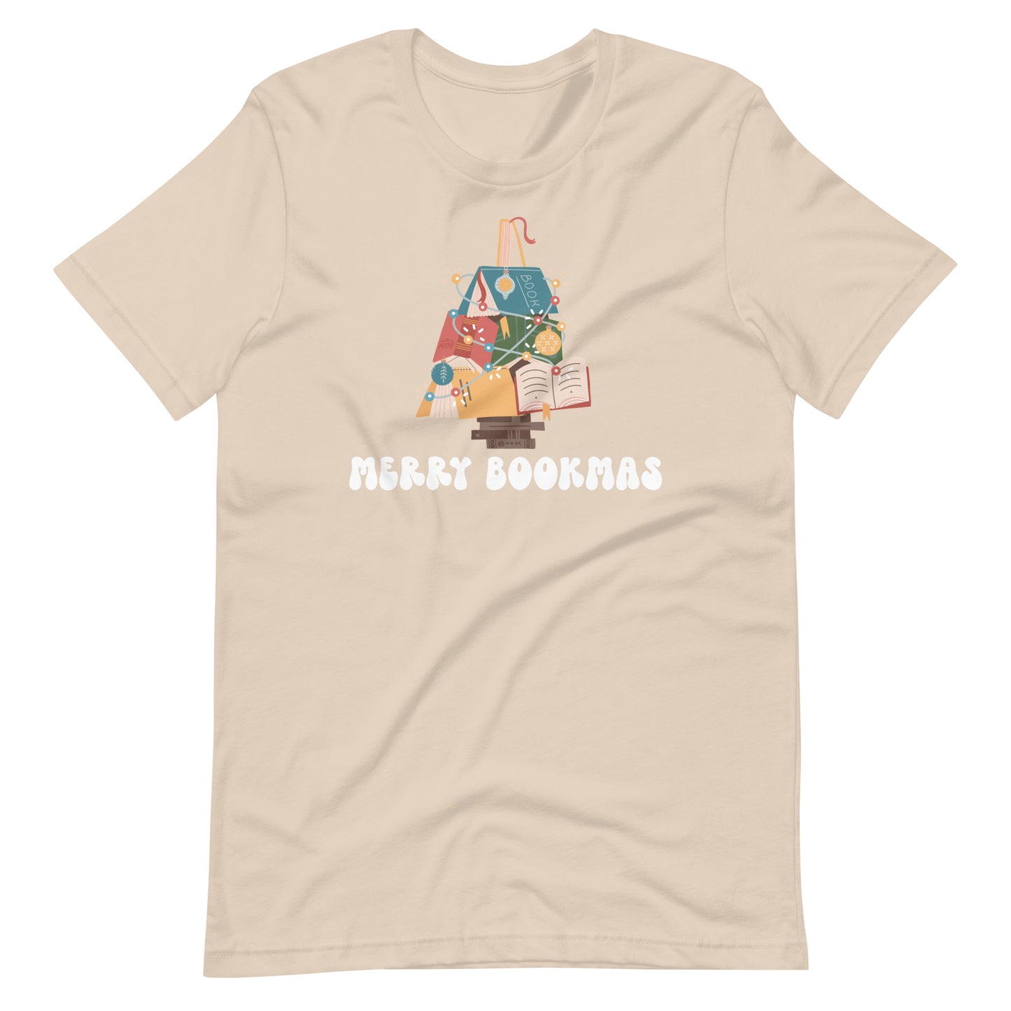 Merry Bookmas Christmas Short Sleeve Tshirt