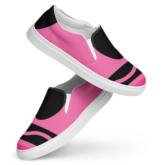 Pink Crayon Teacher Slip-on Canvas Shoes