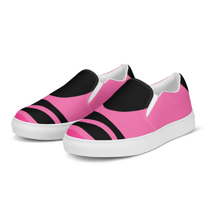 Pink Crayon Teacher Slip-on Canvas Shoes