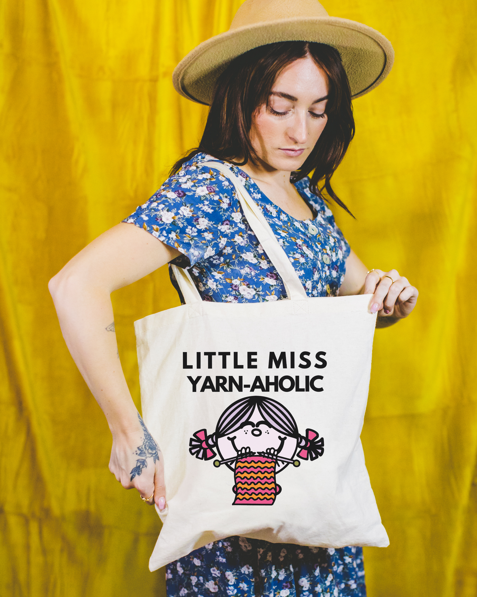 Little Miss Yarnaholic Crochet and Knitting Tote Bag – Keen Bee Studio