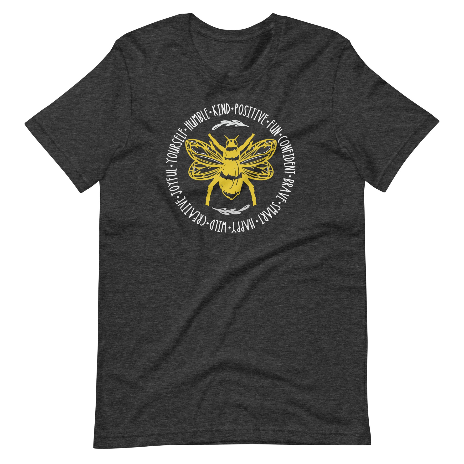 Bee Humble & Kind Kindness Cute Teacher Shirt - Dark grey