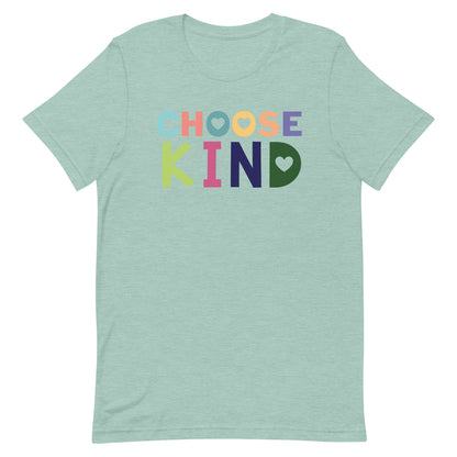 Kindness Teacher T-Shirt -  Choose Kind Pastel Lightweight & Stretchy Cotton Blend