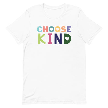 Kindness Teacher T-Shirt -  Choose Kind Pastel Lightweight & Stretchy Cotton Blend